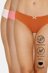 Zivame Anti-Microbial Low Rise Full Coverage Bikini Panty (Pack of 3) - Multicolor — thumbnail 1